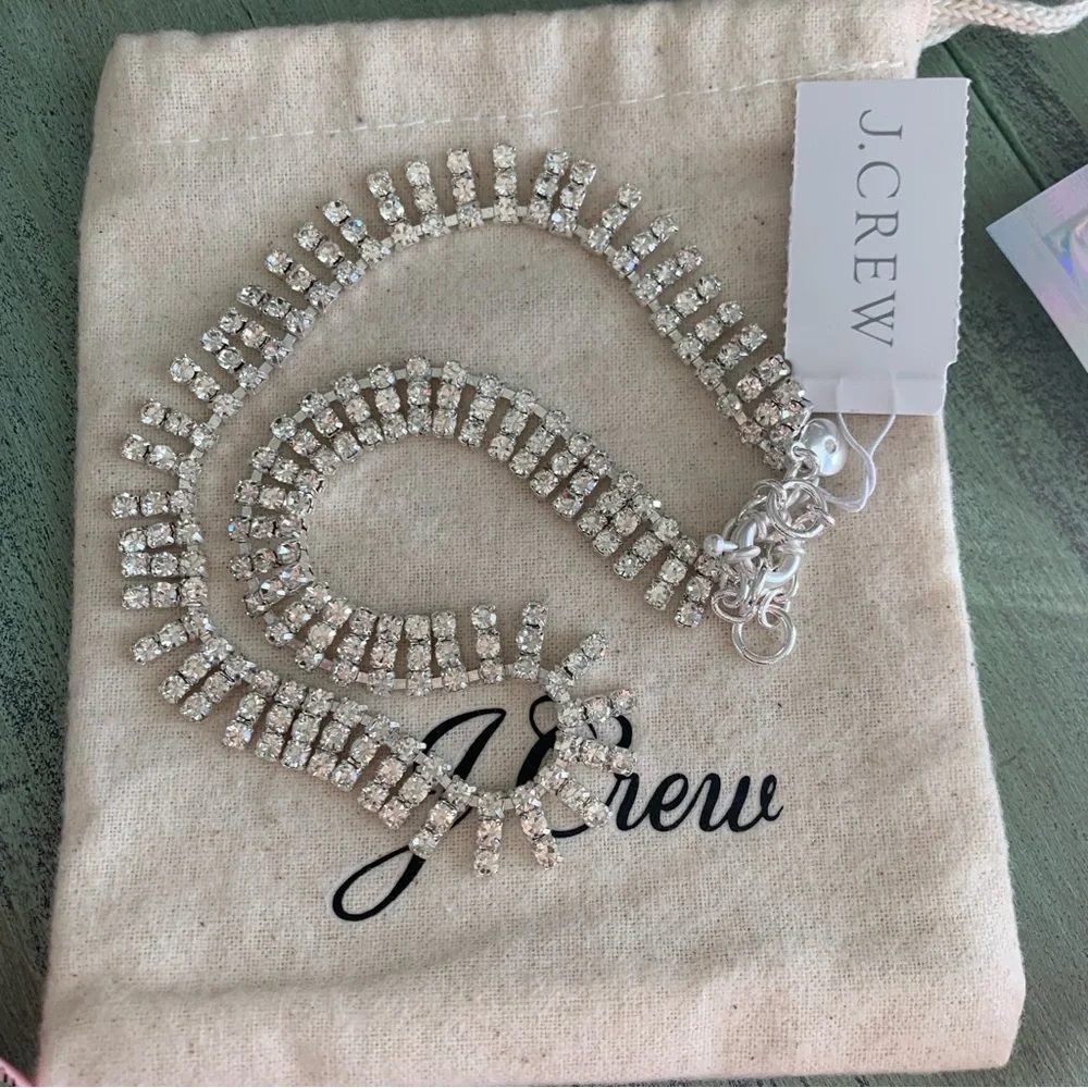 NWT J. Crew Sparkle Crystal Collar Necklace BEAUTIFUL